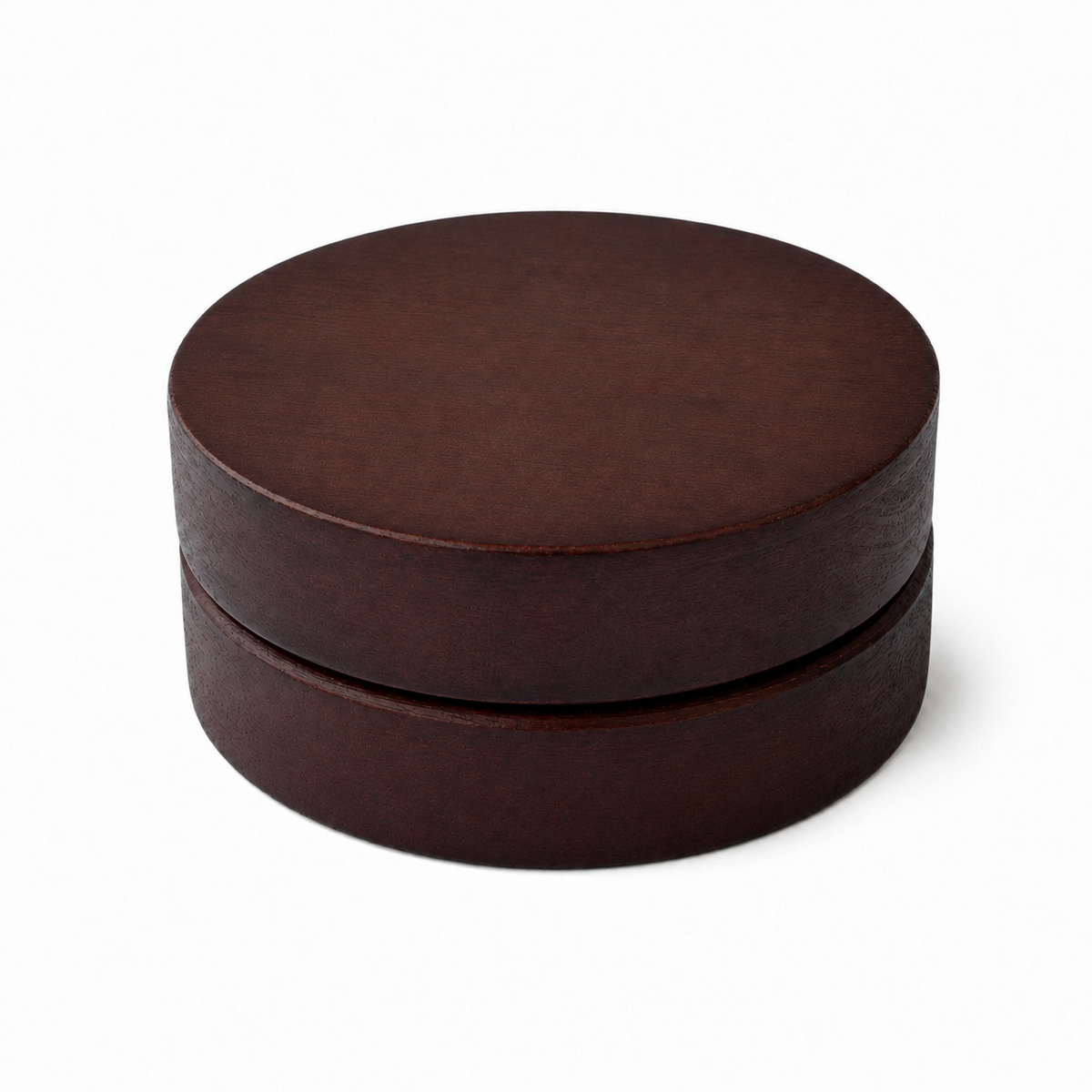 Holzaschenbecher mit Deckel verschließbar mit Edelstahleinsatz in Schwarz