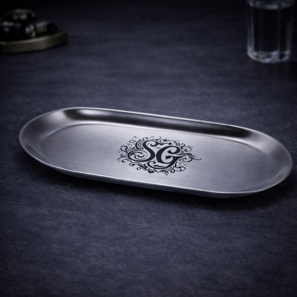 Premium Silver Rolling Tray