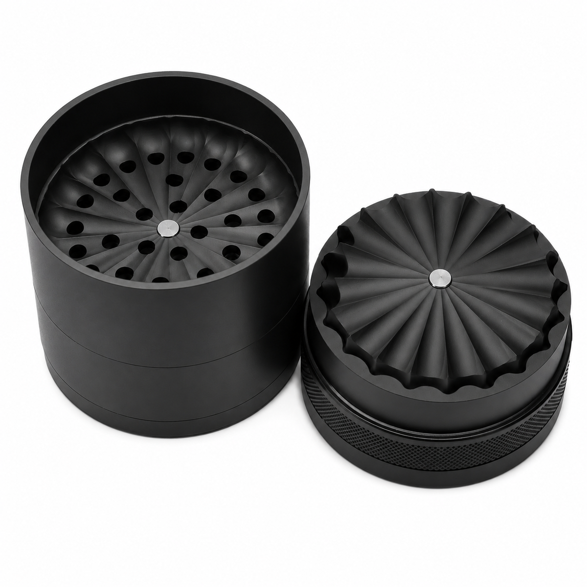 Gunmetal Rook zahnloser Edelstahl Grinder 60mm 5-teilig